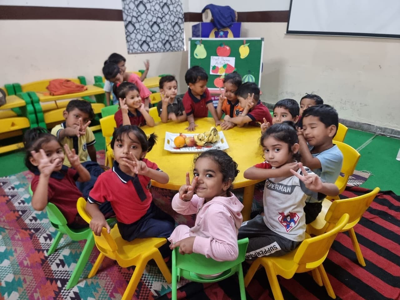 Happy young learners at Wisdom Public School